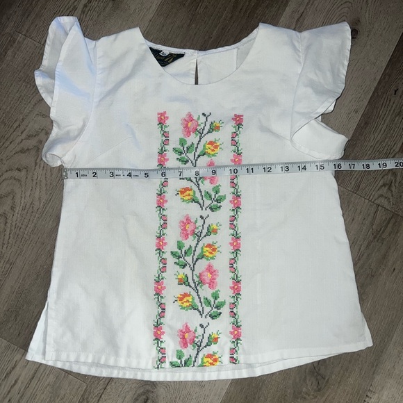 Gorgeous Vintage French Style Embroidered Blouse Size S - Picture 7 of 9